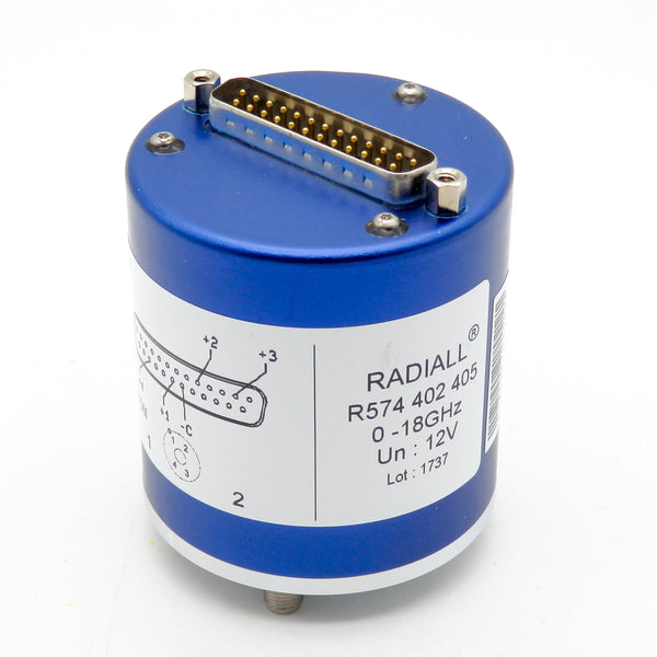 Radiall R574402405 12VDC 18GHz SP4T Coaxial Switch