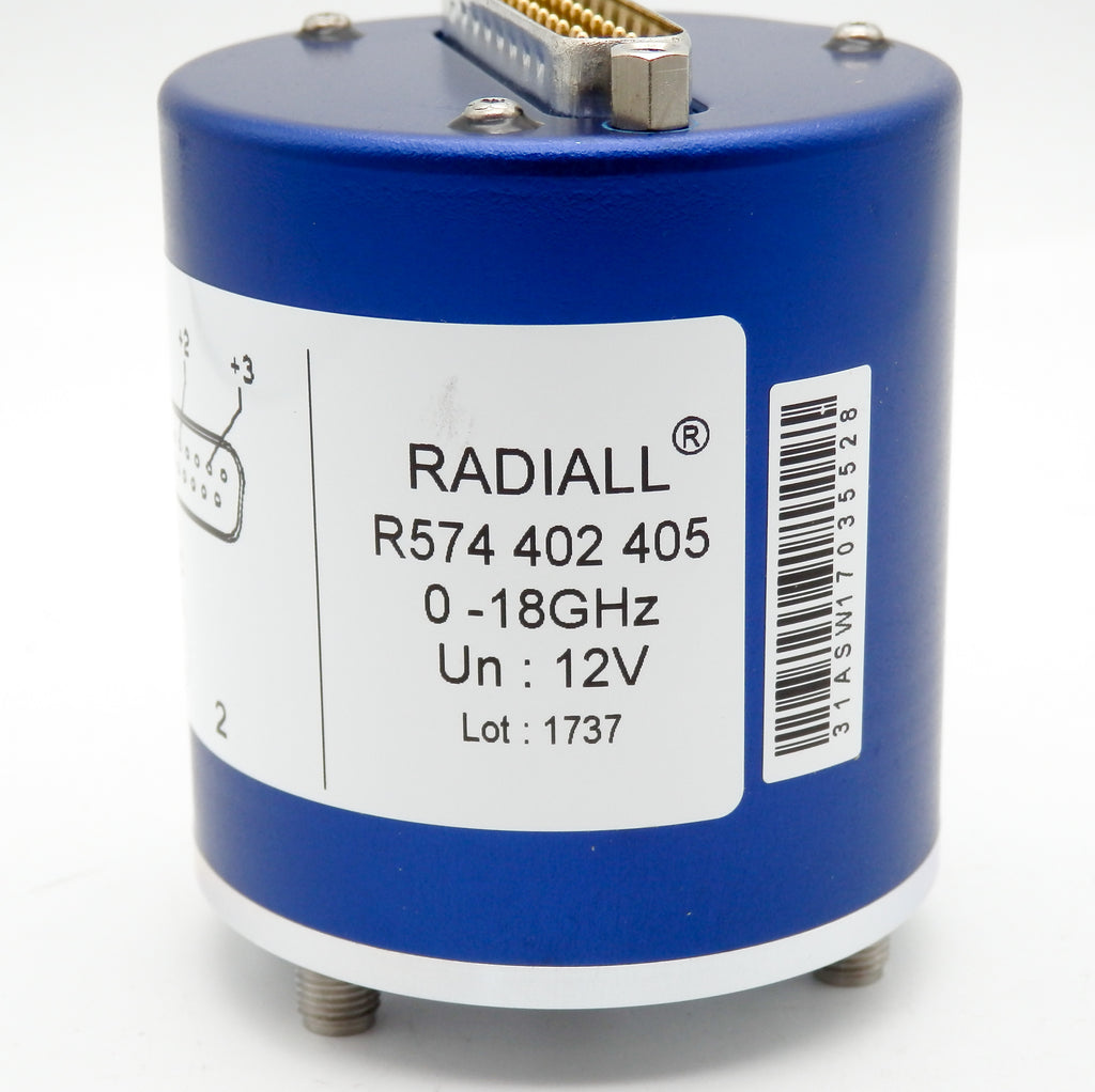 Radial Switch Radiall R574402405 12VDC 18GHz SP4T Coaxial Switch – Primelec