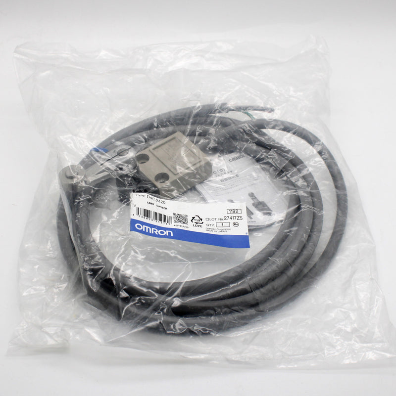 Omron Automation D4C-2420 Roller Lever 125VAC Limit Switch With Red Indicator