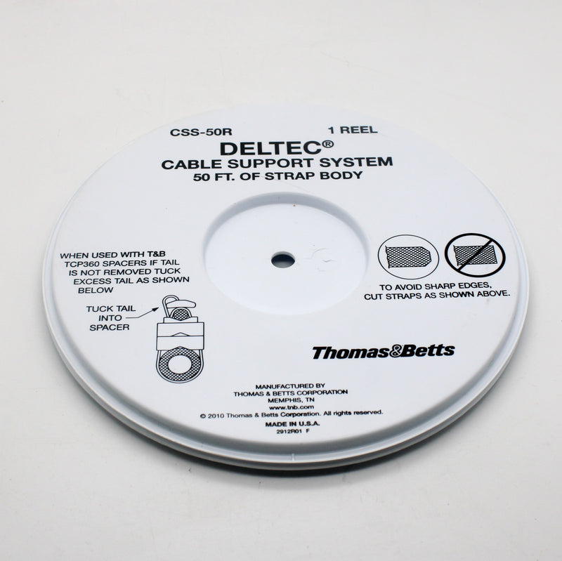 Deltec by Thomas & Betts CSS-50R 250lb Tensile Strength UV Resistant 50' Reel of Cable Tie
