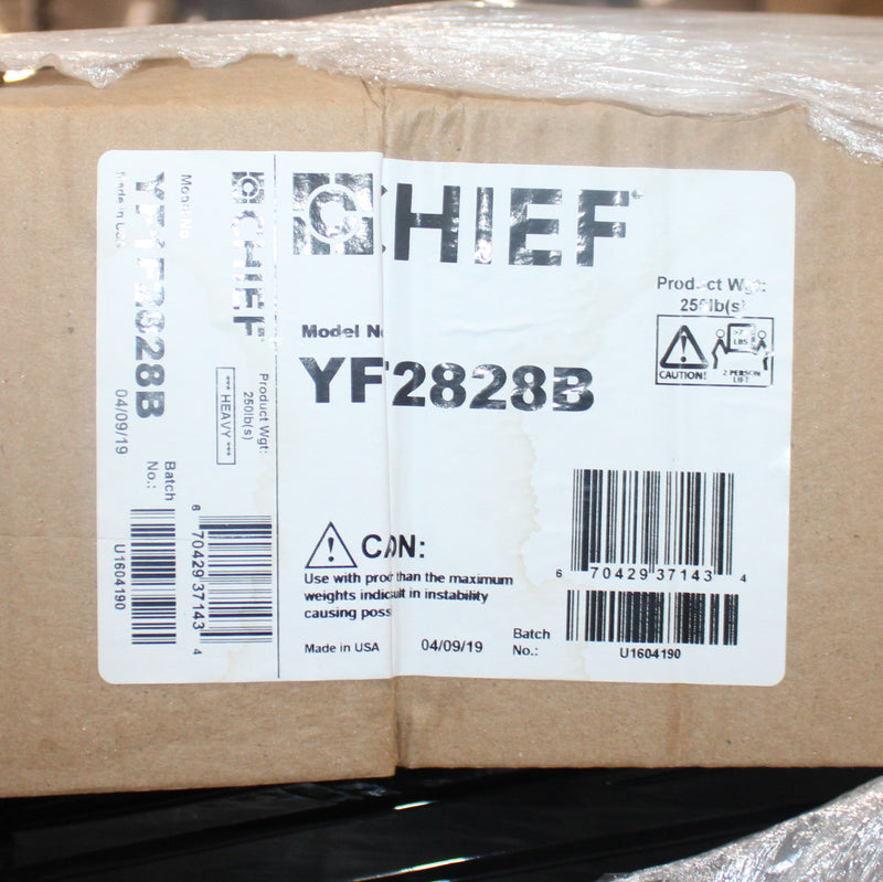 Chief YF1F2828B F1-Series 28U Rack Height Black Steel Cabinet