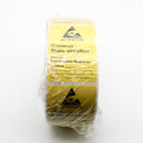 SCS 7102 Destructible Yellow with Black Type Room to Write Static Label Roll