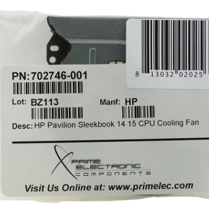 HP Pavilion Sleekbook 14 15 Series Laptop CPU Cooling Fan 702746-001