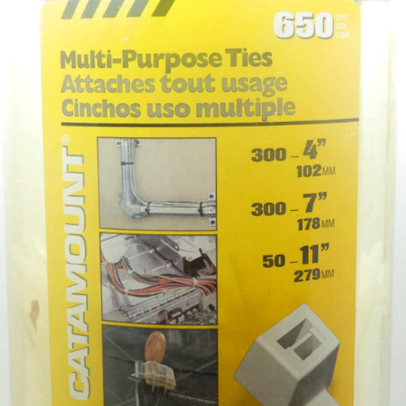 650-Piece Thomas & Betts 90650C Assorted Sizes Catamount Multi-Purpose Ties