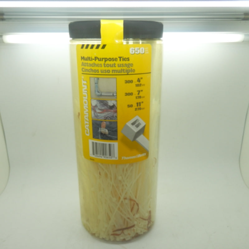 650-Piece Thomas & Betts 90650C Assorted Sizes Catamount Multi-Purpose Ties