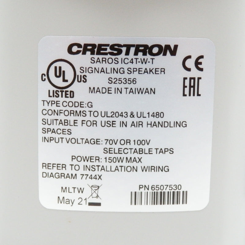 Crestron SAROS IC4T-W-T Signaling Ceiling Speaker