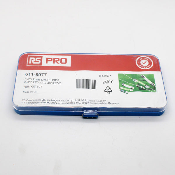 RS Pro 6118977 LBC Type 5x20mm Assorted Glass Fuse Kit