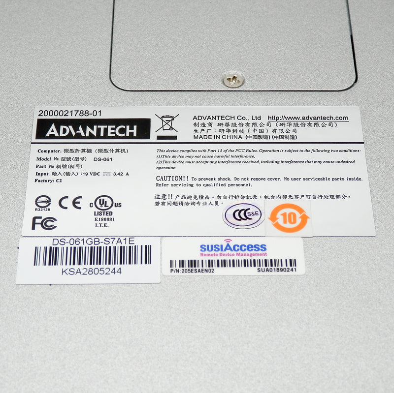 Advantech DS-061GB-S7A1E Core i7-3517UE Embedded Box Computer - No RAM & HDD