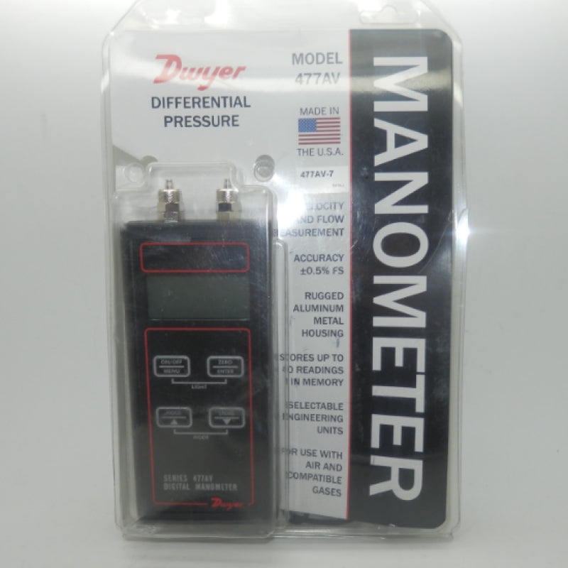Dwyer Instruments 477AV-7 Flow and Velocity Digital Manometer
