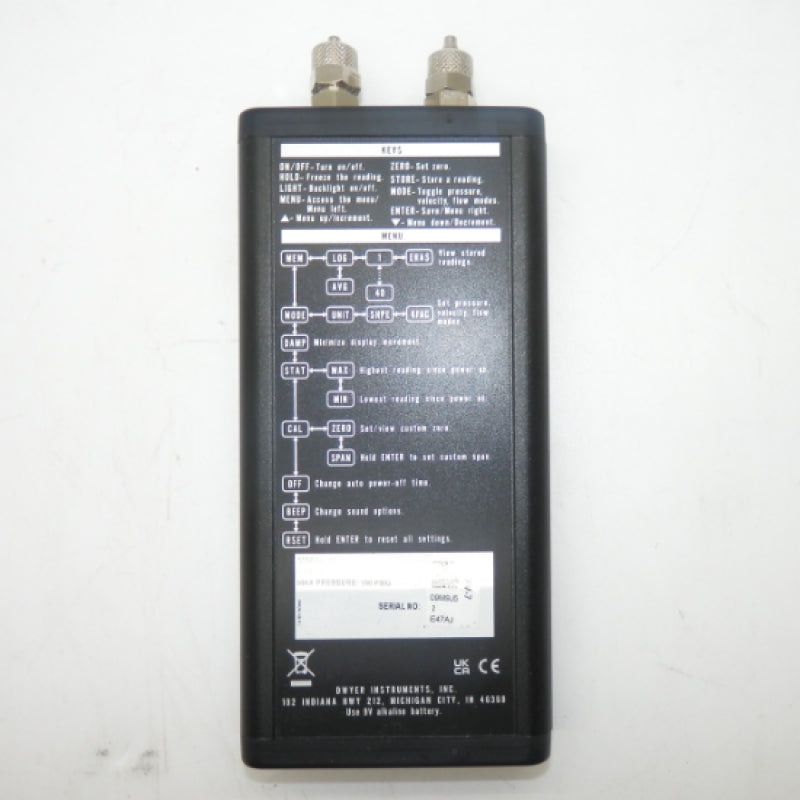 Dwyer Instruments 477AV-7 Flow and Velocity Digital Manometer