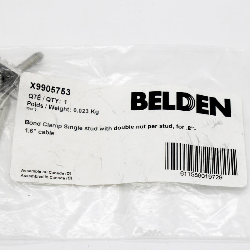 Belden Inc. X9905753 Bond Clamp Single Stud with Double Nut Per Stud