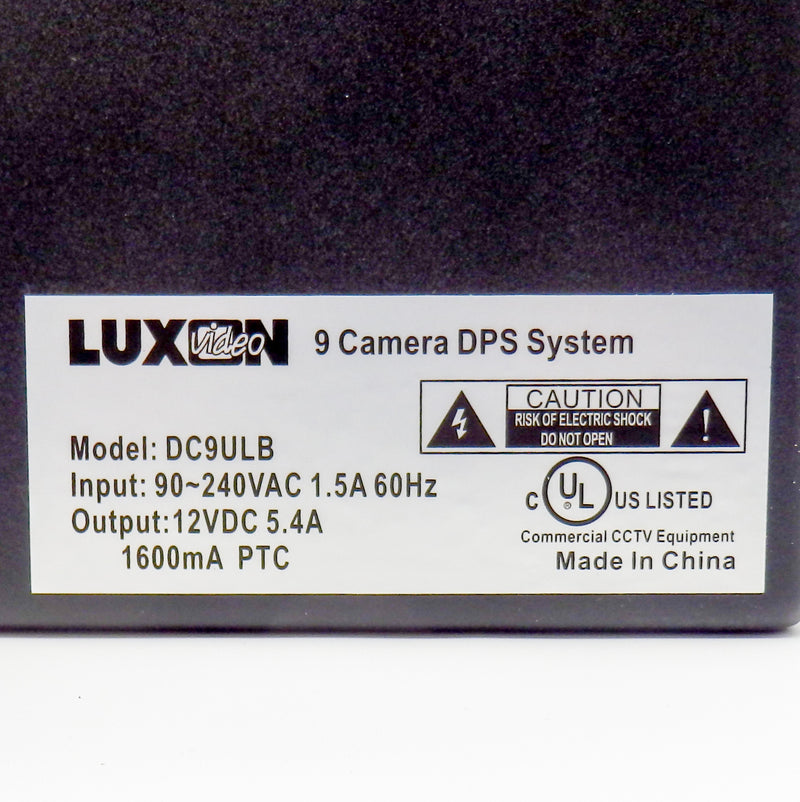 Luxon Video DC9ULB 12VDC 5A 9 Output CCTV Camera Switching Power Supply