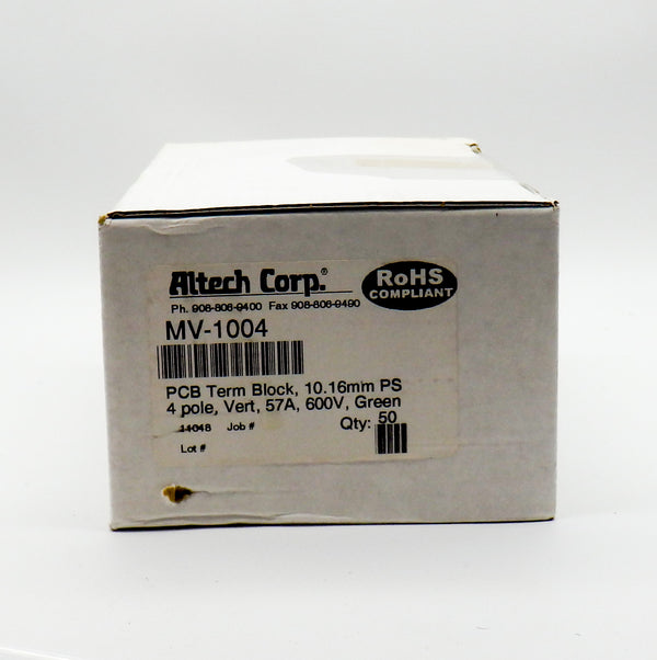 50 Pack of Altech Corporation MV-1004 4 Position Wire to Board Terminal Block