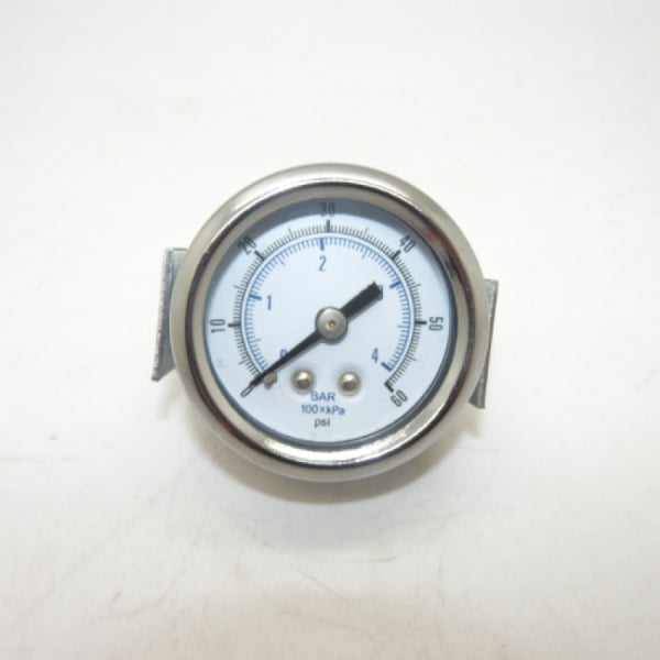 PIC Gauges 103D-158E 1.5" Dial U-Clamp Industrial Pressure Gauge 1/8" Male NPT