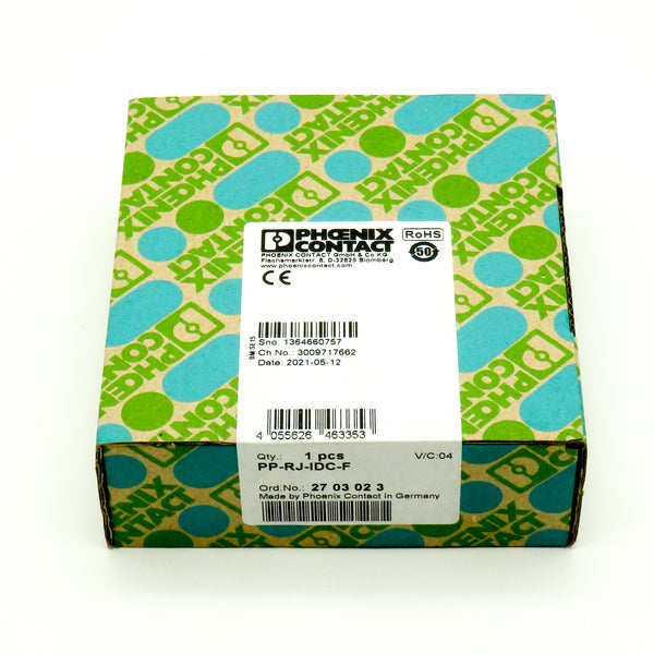 Phoenix Contact 2703023 RJ45 Jack To IDC DIN Rail Patch Panel