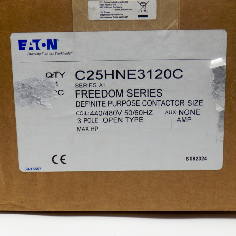 Eaton Electronics C25HNE3120C 200A 240V Electromechanical DP Contactor