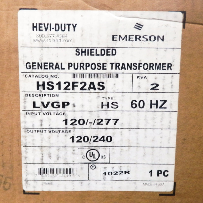 SolaHD HS12F2AS HS Series Transformer