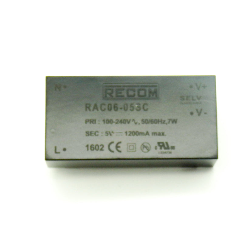 Recom Power RAC06-05SC 1 Output 5V 1.2A Enclosed AC DC Converter