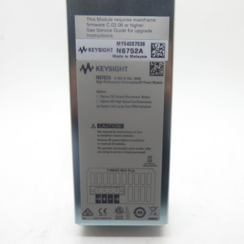 Keysight Technologies N6752A 50V High-Performance Autoranging DC Power Module