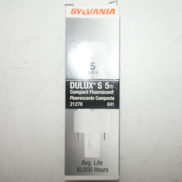 Sylvania 21278 5W G23 Bi-Pin Compact Fluorescent Lamp
