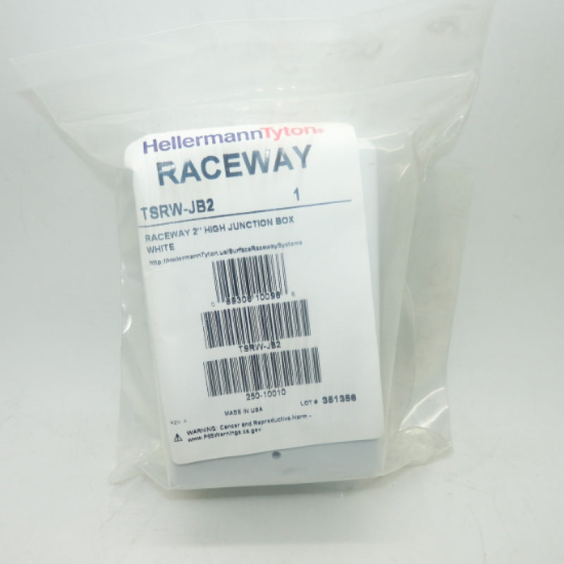 HellermannTyton TSRW-JB2 2" Deep White PVC Single Gang Junction Box