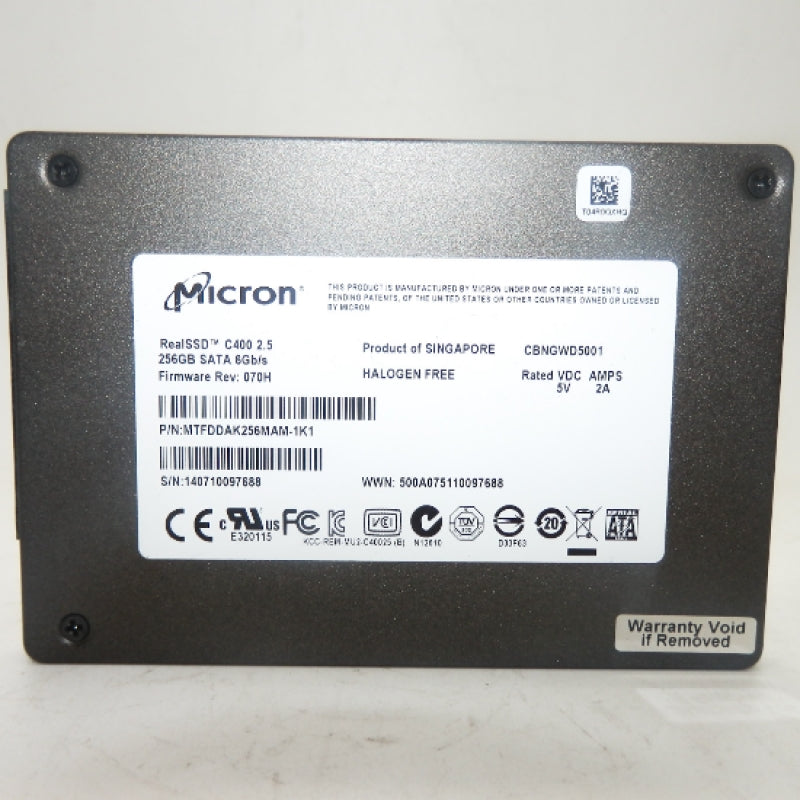 Micron MTFDDAK256MAM-1K1 256GB 6Gb/s SATA 7mm 2.5" Solid State SSD