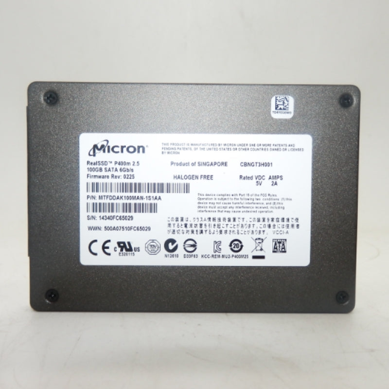 Micron MTFDDAK100MAN-1S1AA 100GB 6Gb/s SATA 7mm 2.5" Solid State SSD