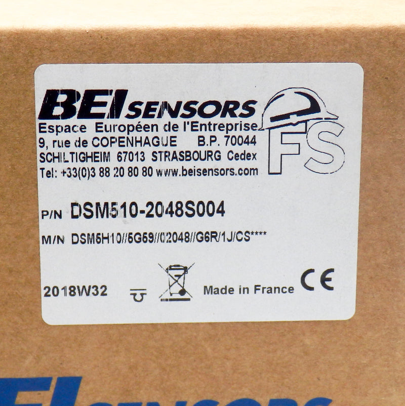 BEI Sensors DSM510-2048S004 10mm Diameter Functional Safety Rotary Encoder