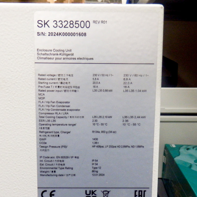 Rittal 3328500 Wall-Mounted TopTherm Cooling Unit