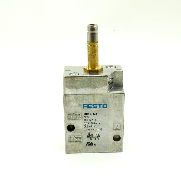 Festo MFH-3-1/8 Chassis Mount 3/2 Closed Solenoid Valve