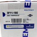 10 Pack of Emerson White-Rodgers 3F11-180 120/240VAC 15/10A Disc Thermostat