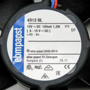 ebmpapst 4312GL 12VDC 55.9CFM 30dB Low Speed Axial Ball Bearing Fan