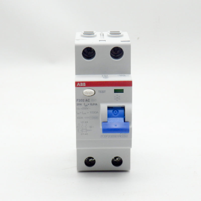 ABB 2CSF202001R0250 F202 AC-25/0.01 RCCB 2-Pole 25A 10mA Circuit Break ...