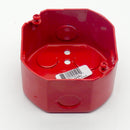 ABB Steel City 54171-1234RD 4" Diameter x 2-1/8" Deep Red Octagon Box