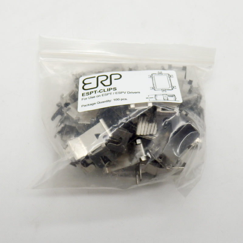 100 Pack of ERP Power ESPT-CLIPS-1K Metal Mounting Clips for ESPT LED ...