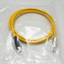 HARTING  09489323757020 M12 to RJ45 Cat6A Shielded 2m Yellow Ethernet Cable
