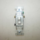 Hubbell CS315W 15A 120/277V White 3-Way Switch