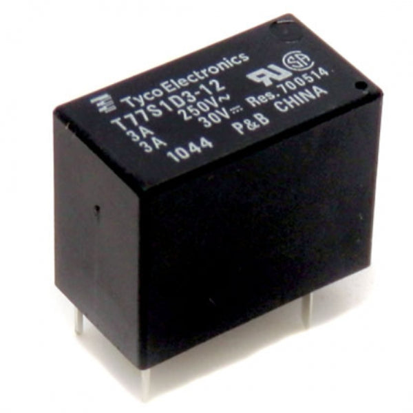 Tyco Electronics T77 Series SPST-NO 12VDC 3A Power Relay T77S1D3-12