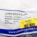 20 Pack of Jubilee JPC048MS 48mm Mild Steel Rubber Lined Hose Pipe Cable Clamps