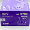 Skytec SKYIRIS1 Iris Purple Nitrile Gloves Small S Powder Free Box of 100