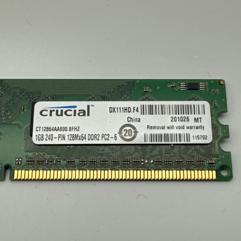 Crucial 1GB 240-Pin PC2-6400 DDR2 800 Desktop Memory Module CT12864AA800.8FHZ