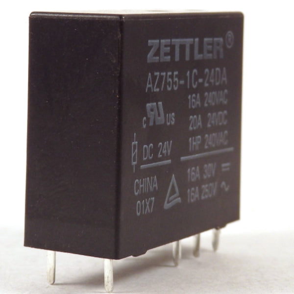 American Zettler 24VDC 1.1KOhm 20A SPDT THT Power Relay AZ755-1C-24DA