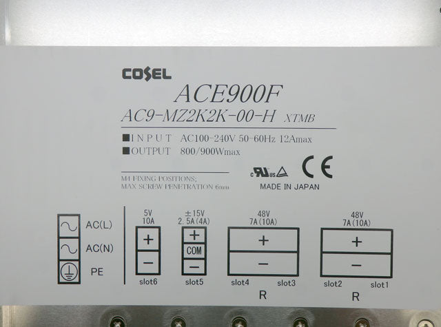 COSEL ACE900F 900W Power Supply Ace Series AC9-MZ2K2K-00-H