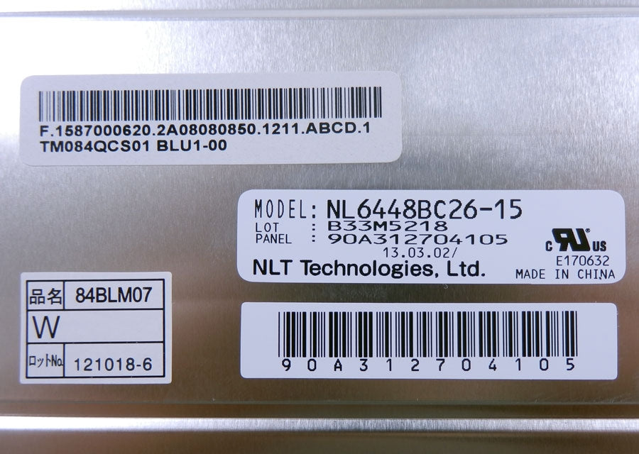 NLT Technologies 8.4 Inch 640 x 480 TFT Industrial LCD Panel NL6448BC2 ...