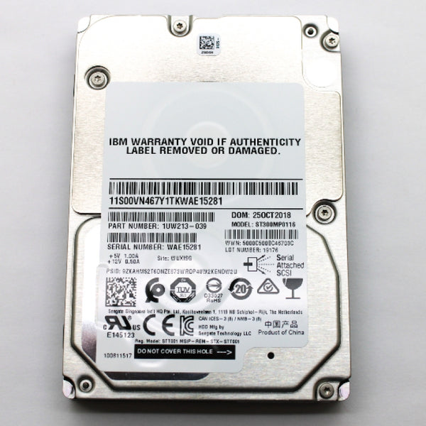 IBM Seagate 300GB 15K SAS 12Gbps 2.5-in Hard Drive ST300MP0116 00VN467