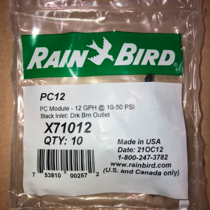 10 Pack of Rain Bird PC12 Pressure Compensating Emission Devices - 12 GPH