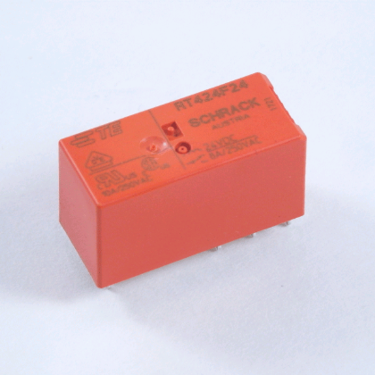 TE Connectivity 24V 8A DPDT General Purpose Relay RT424F24