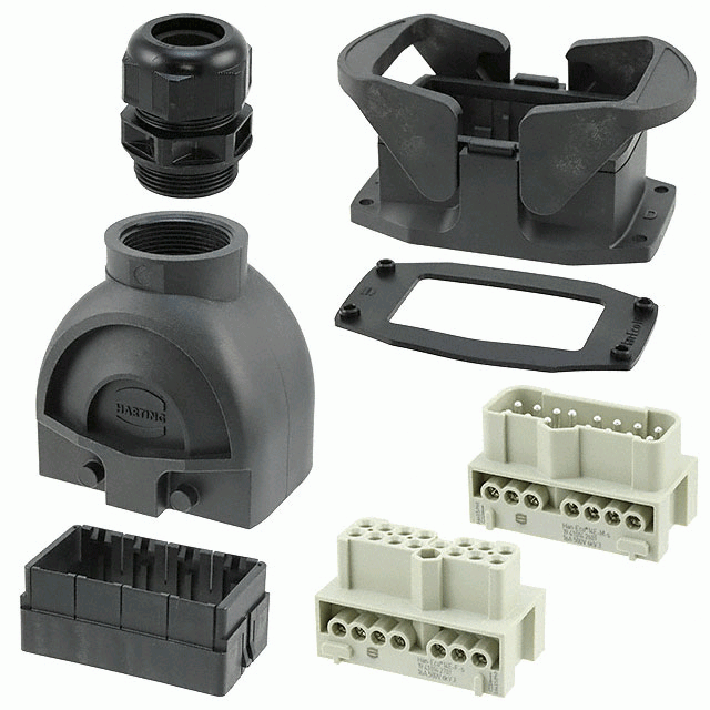 Harting HAN-ECO MONOBLOCK KIT 4 (10B GG) Heavy Duty Power Connector 10410000004