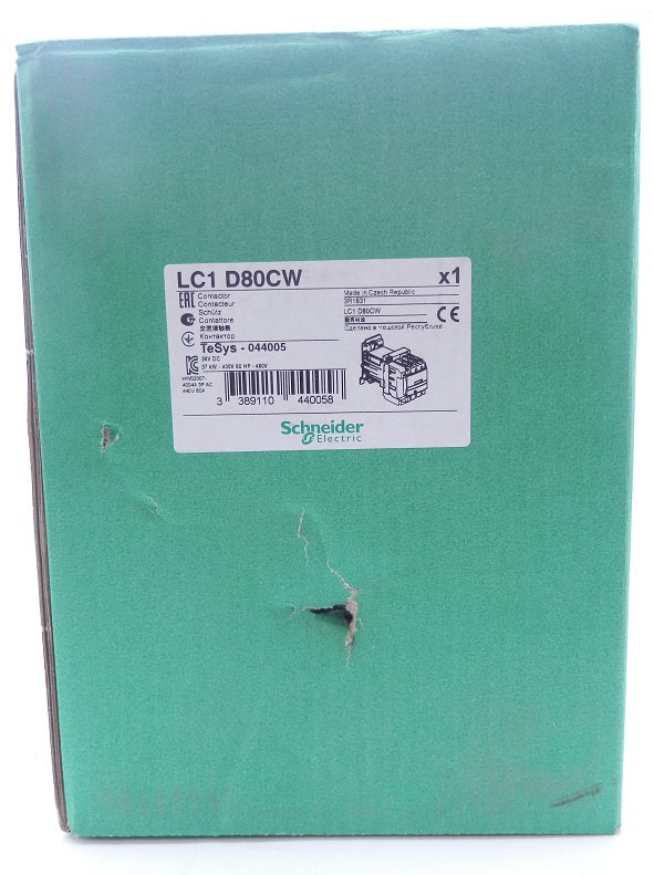 Scheider Electric TeSys D Series 3-Pole 80A 3NO Contactor LC1D80CW