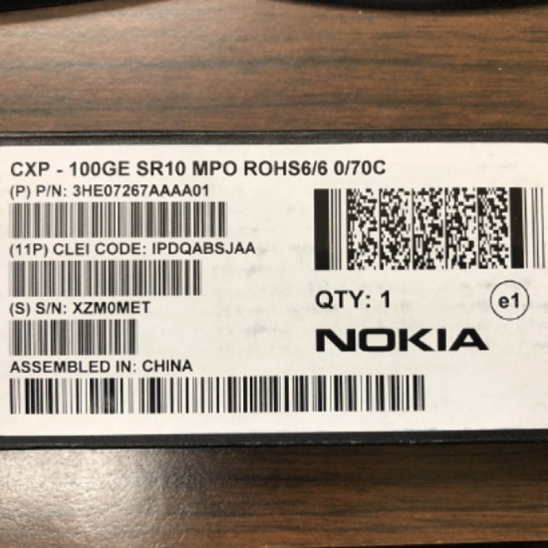 Nokia Finisar CSP-100GE SR10 MPO ROHS6/6 0/70C Transceiver Module FTLD10CE1C-A5
